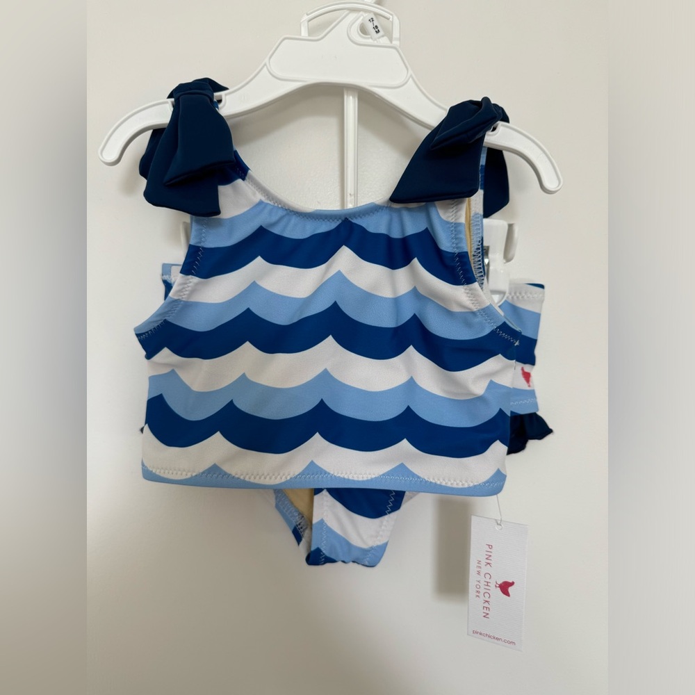 New Baby Pink Chicken Shelly Tankini Swimsuit